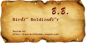 Biró Boldizsár névjegykártya